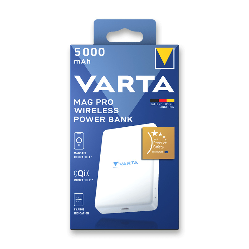 Varta Mag Pro - powerbanka - 5 000 mAh, bezdrátová