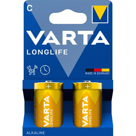 Varta Longlife - alkalické baterie - typ C, 2 ks