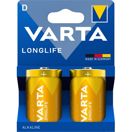Varta Longlife - alkalické baterie - typ D, 2 ks