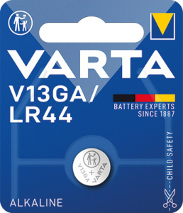 Knoflíková alkalická baterie LR44 V13GA VARTA