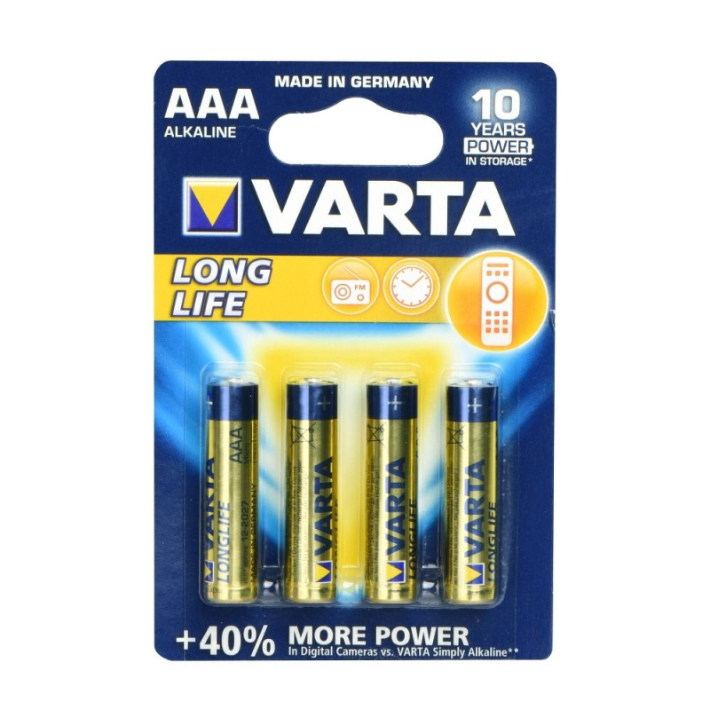 Varta Longlife - alkalické baterie - AAA, 4 ks