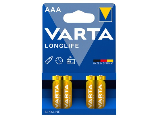 Varta Longlife - alkalické baterie - AAA, 4 ks