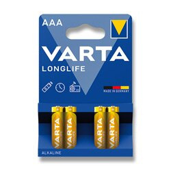 Varta Longlife - alkalické baterie - AAA, 4 ks