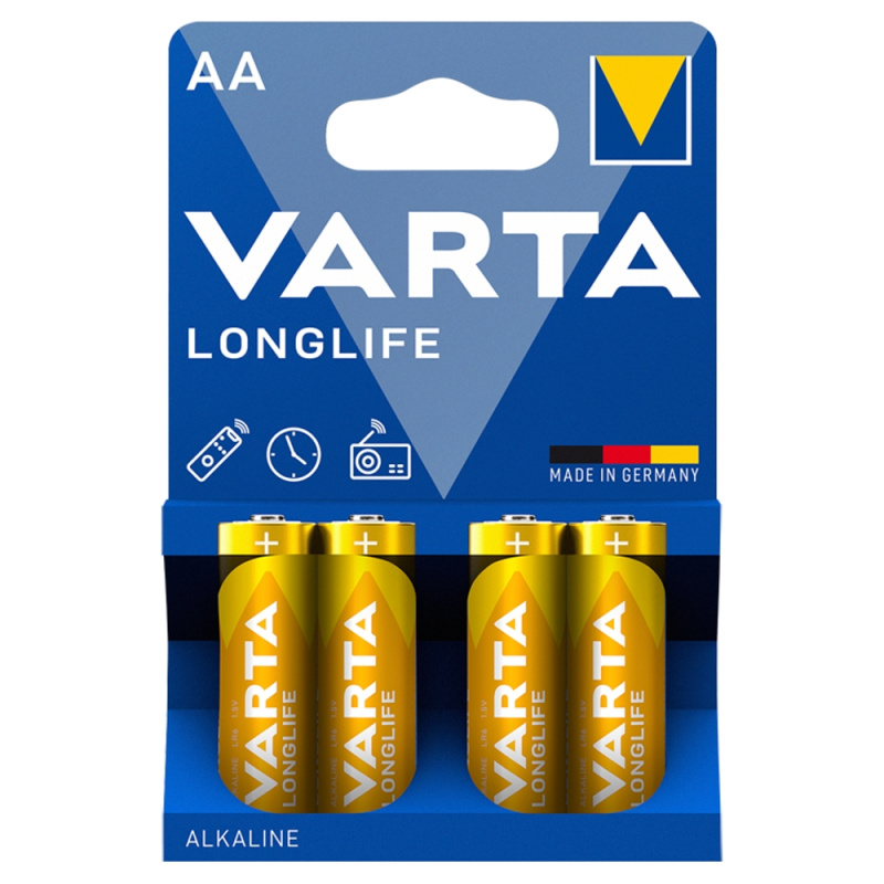 Varta Longlife - alkalické baterie - AA, 4 ks