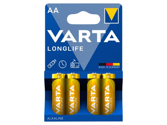 Varta Longlife - alkalické baterie - AA, 4 ks