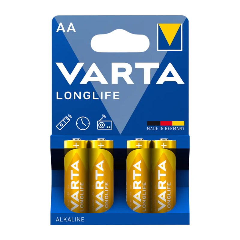 Varta Longlife - alkalické baterie - AA, 4 ks