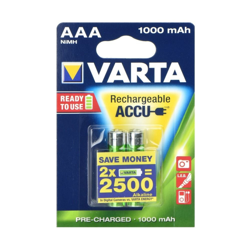 Varta Accu Power - nabíjecí baterie - AAA 1000 mAh, 2 ks