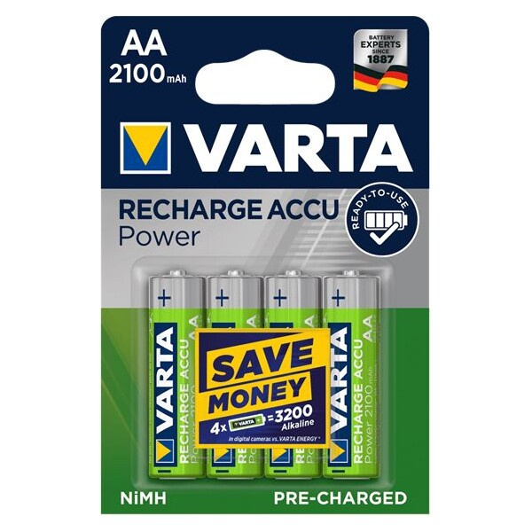 Varta Ready to use LR6/4BP AA nabíjecí baterie 2100 mAh (4ks)