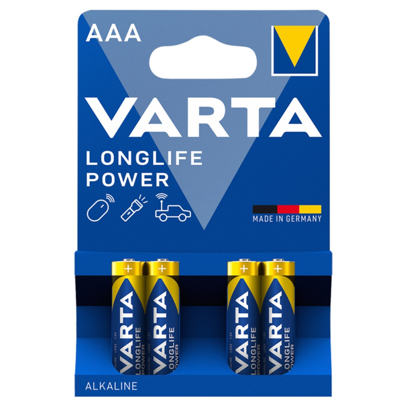 Baterie VARTA Longlife Power AAA, LR03 / 1.5 V, mikrotužka 4 ks