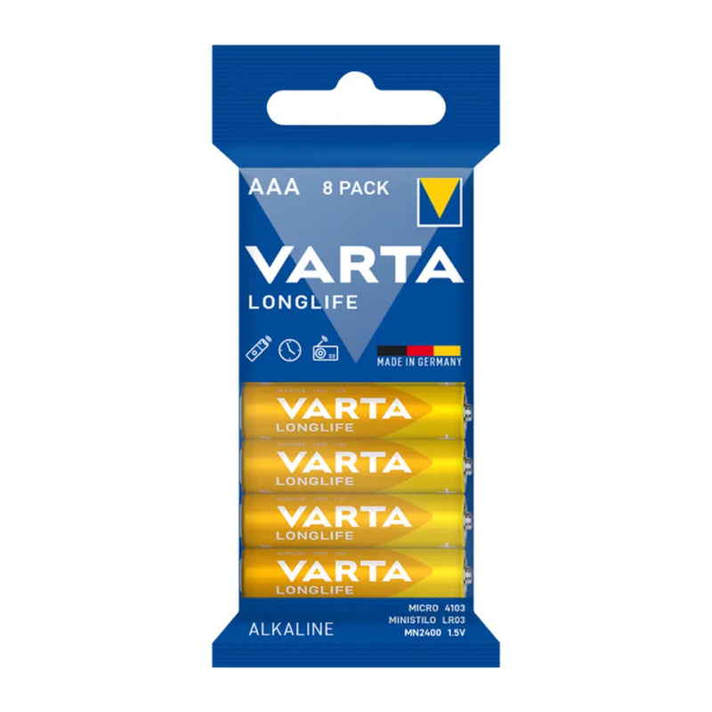 VARTA Baterie Varta Longlife AAA LR3 mikrotužkové 8 ks