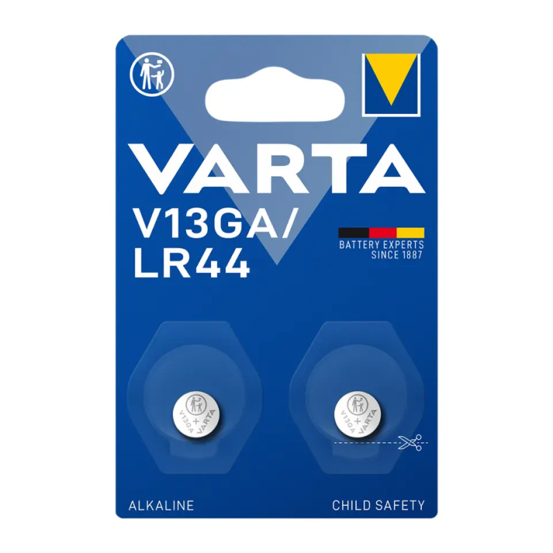 Baterie Varta V13GA /LR 44/ A76,1,5 V, 2 ks
