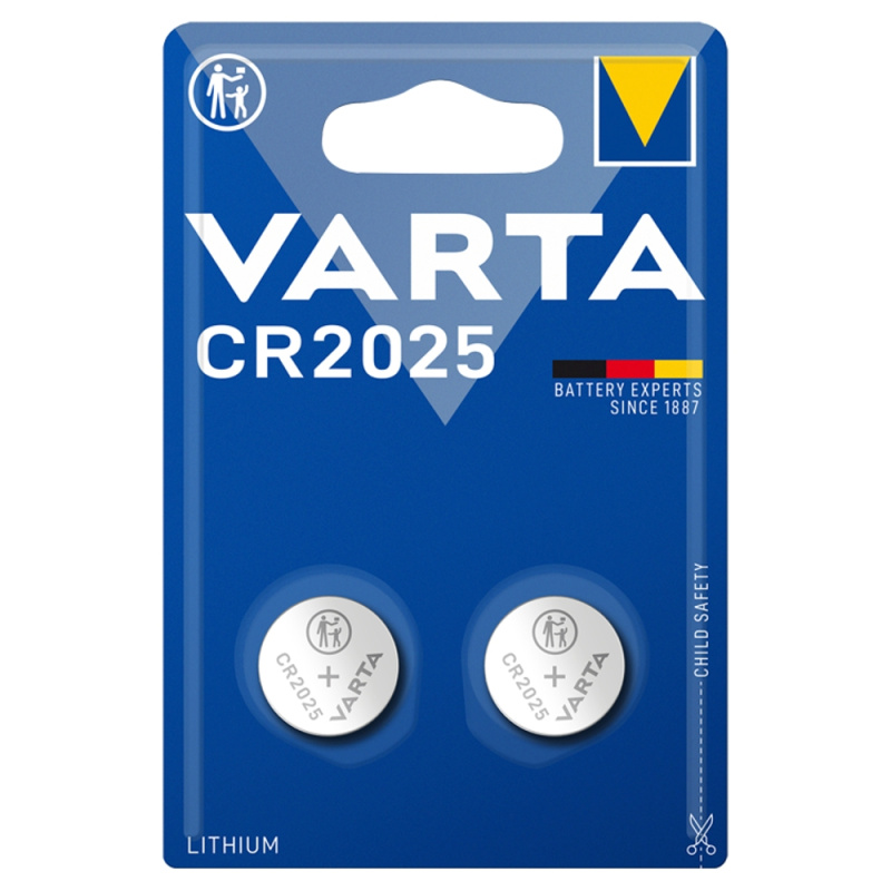Varta - lithiová baterie - CR 2025, 3 V, 2 ks