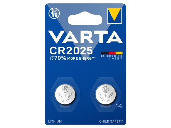 Varta - lithiová baterie - CR 2025, 3 V, 2 ks