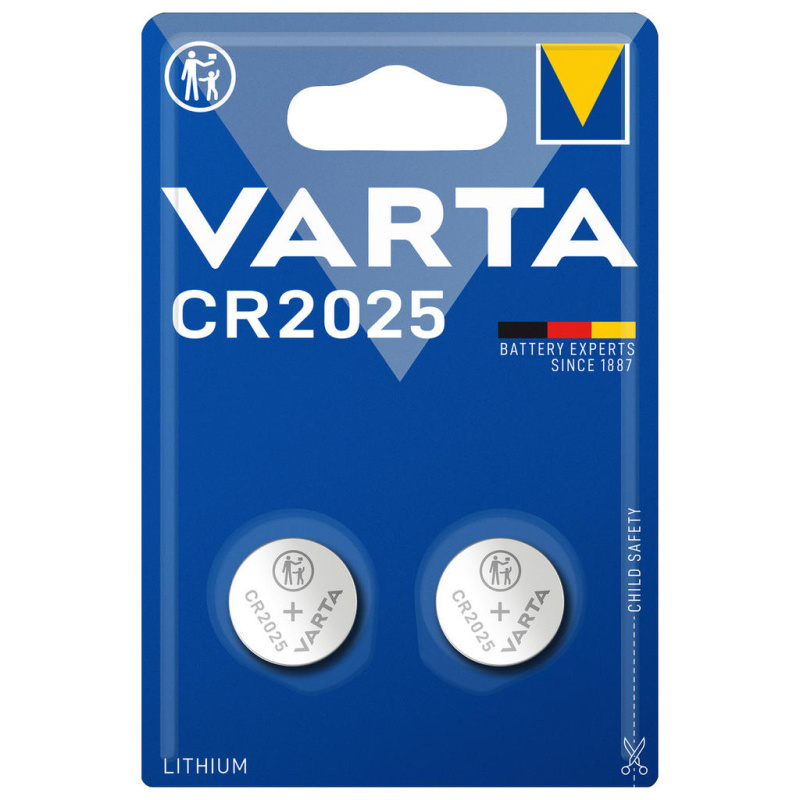 Varta - lithiová baterie - CR 2025, 3 V, 2 ks