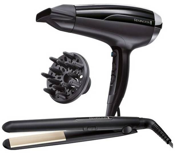 Sada fénu a žehličky na vlasy Remington Ultimate D5215GP / 2300 W / 3 teploty / až 220 °C / černá Varianta: ivi1