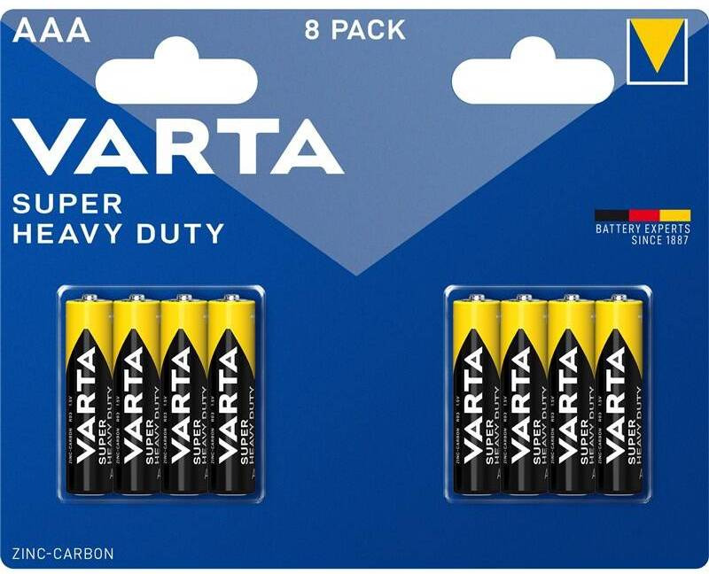 VARTA Baterie Super Heavy Duty AAA LR3 mikrotužkové 8 ks