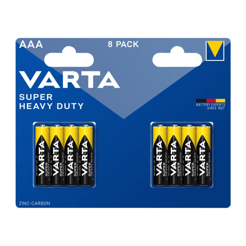 VARTA Baterie Super Heavy Duty AAA LR3 mikrotužkové 8 ks