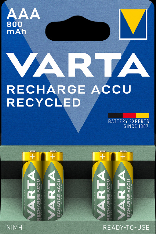 VARTA Recharge Accu Recycled 56813101404 Nabíjecí baterie AAA 800 mAh, 4 ks