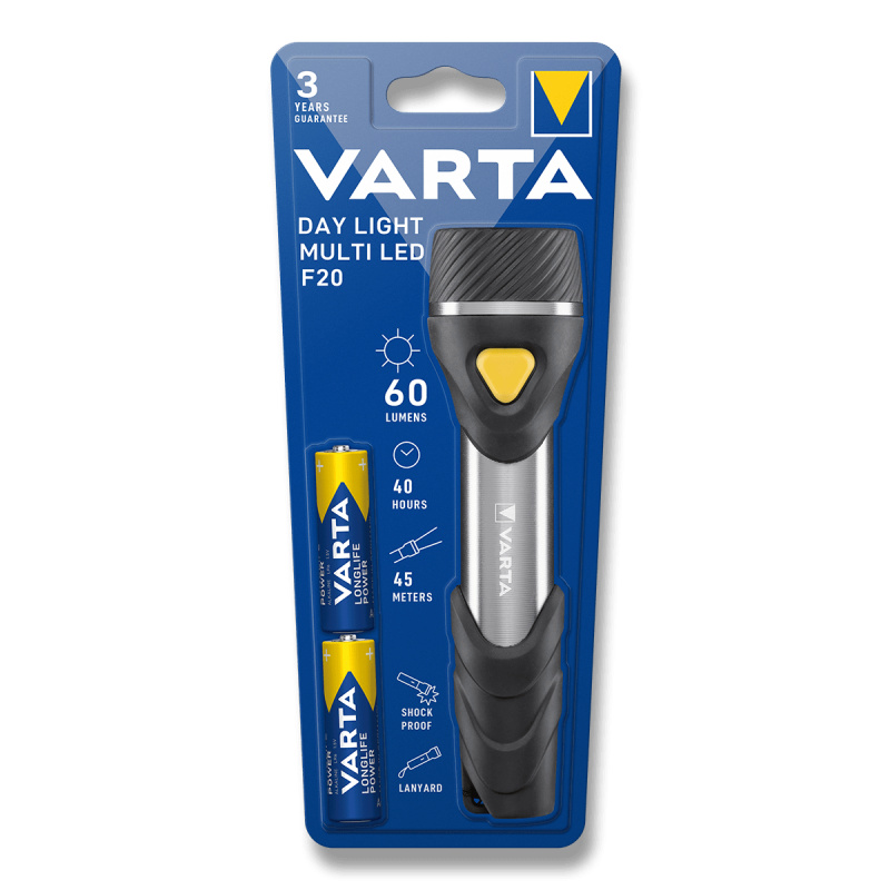 Varta Day Light Multi LED 20 - svítilna + 2 x AA
