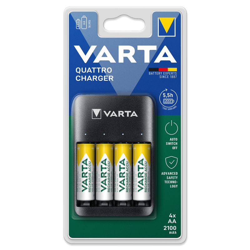 Varta USB Quattro Charger 4 AA 2100mAh - nabíječka baterií