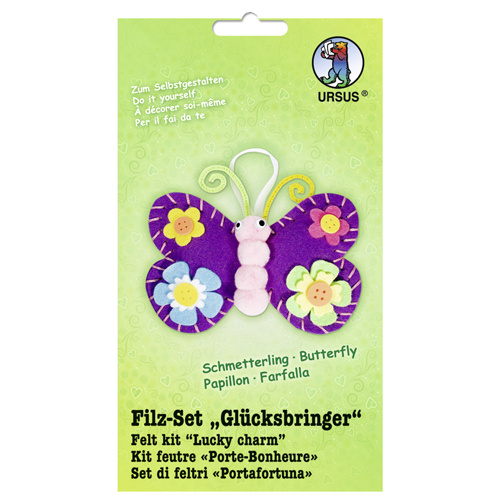 Sada na šití z filcu Motýlek (1ks) 12,5x10,5cm