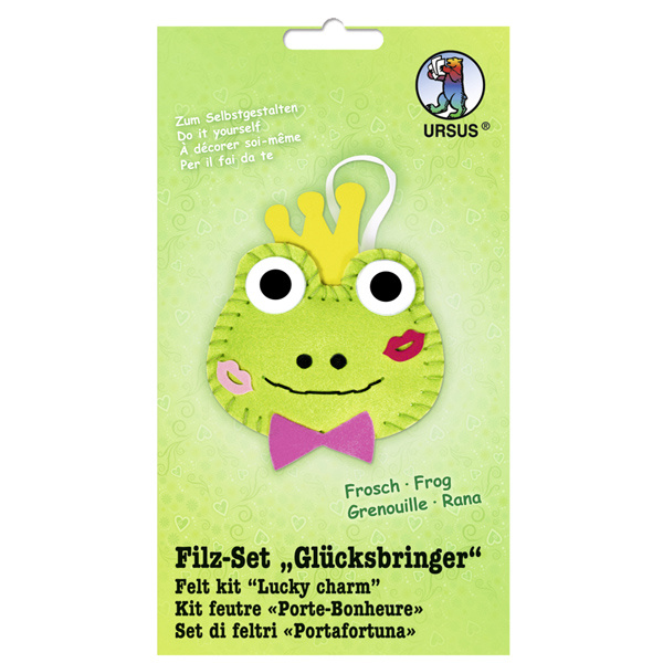 Sada na šití z filcu Žabka (1ks) 12x14,5cm