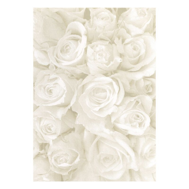 Čtvrtka perleťová A4 (5ks) svatební růže - bílá 240g/m2