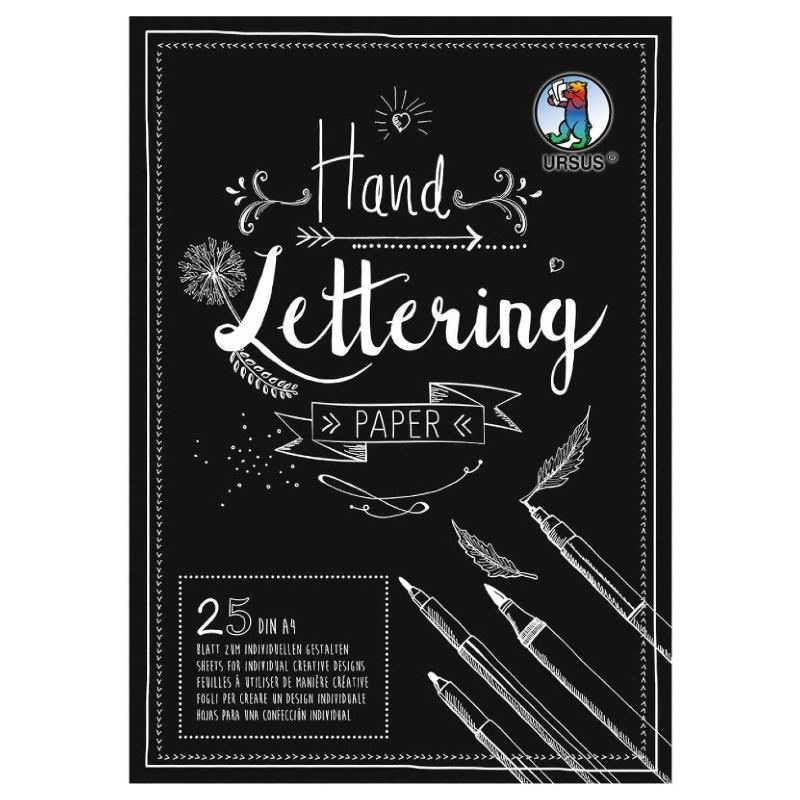 Skicák na Hand Lettering 210g/m2 A4 (25ks) černý