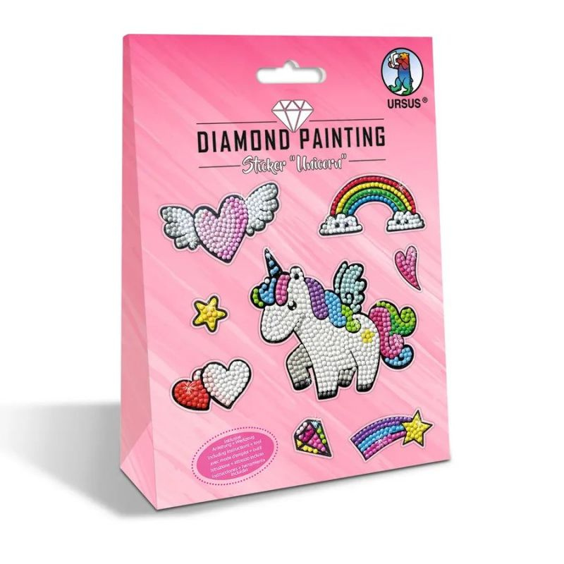 Diamond Art kreativní sada samolepky - Jednorožci (8ks)