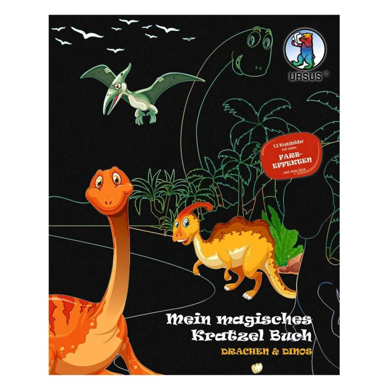 Škrabací obrázky sada Dinosauři (12ks)