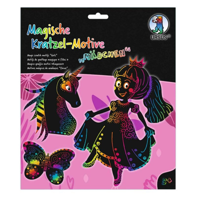 Škrabací obrázky sada Princezna a jednorožec (6ks)