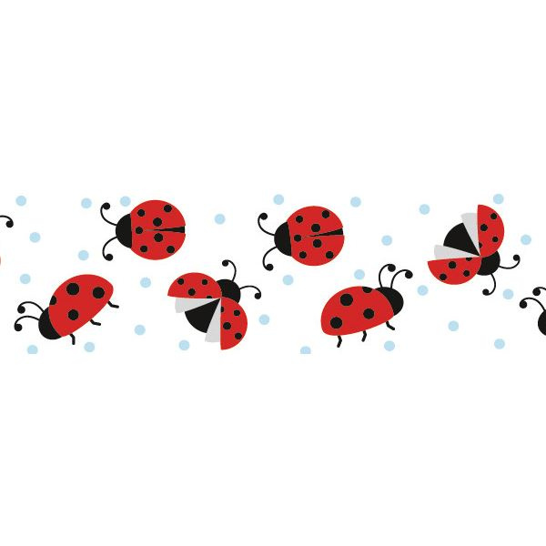 Samolepicí papírová washi páska - berušky (1ks)