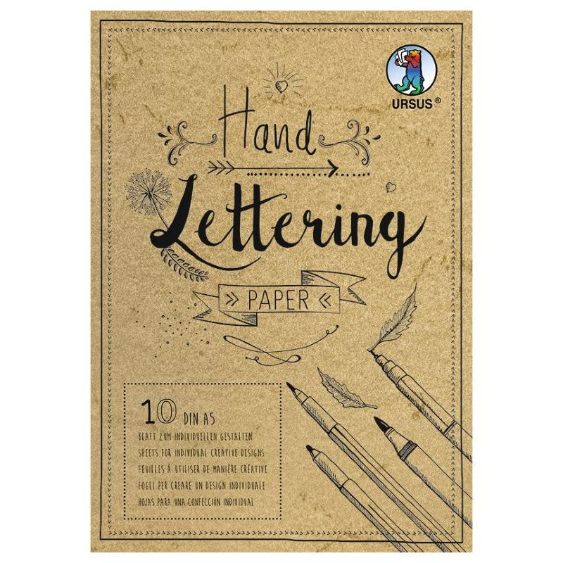 Skicák na Hand Lettering 190g/m2 A5 (10ks) kraft