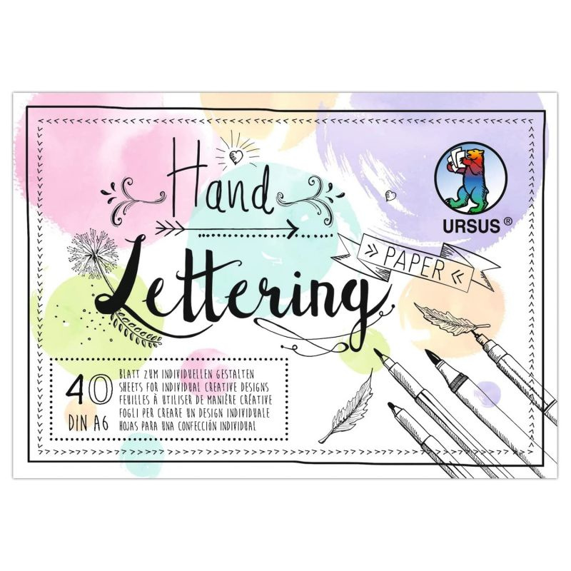 Skicák na Hand Lettering 130/300g/m2 A6 (40ks) mix 5 barev