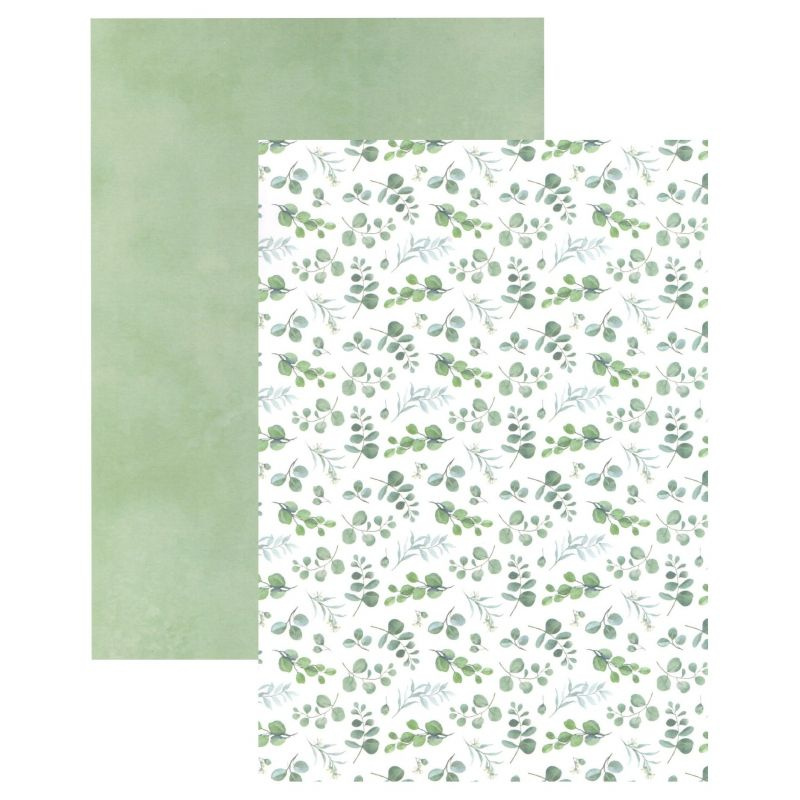 Fotokarton A4 (5ks) bílý s větvičkami 300g/m2