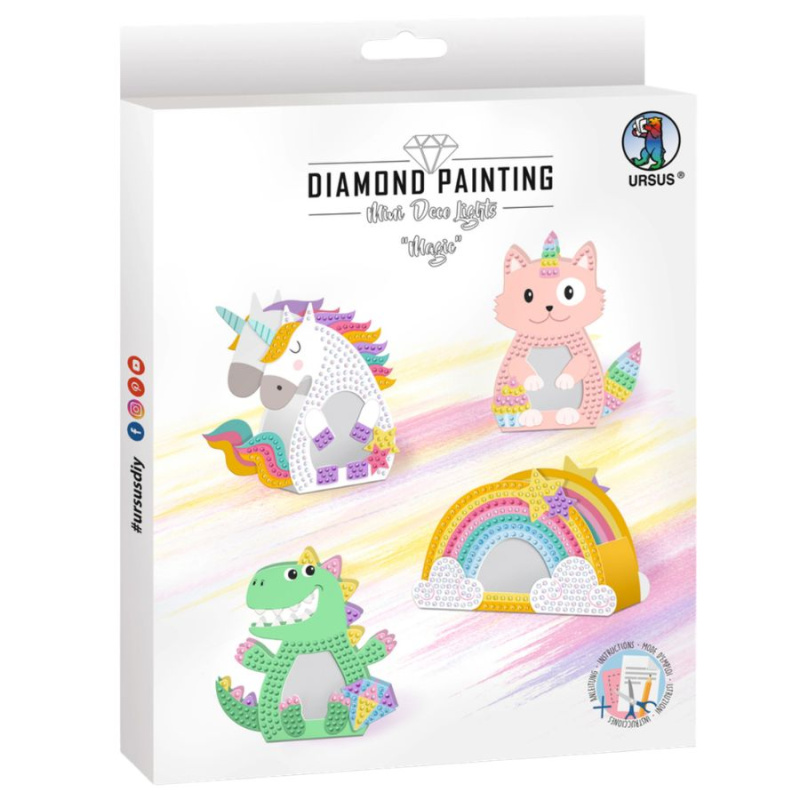 URSUS Diamond Art Painting kreativní sada - Svícny zvířátka