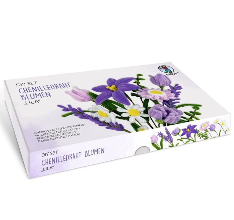 Kreativní sada kytice z modelovacích drátků - lila