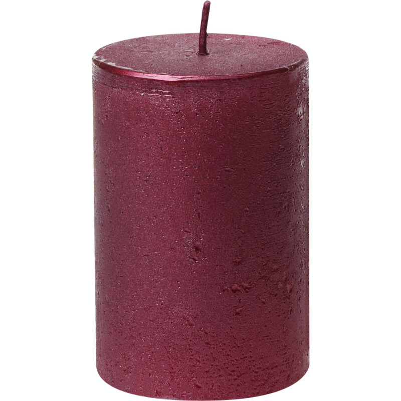 Steinhart Válcová svíčka rustikální lesklá staročervená pr. 68 x 100 mm