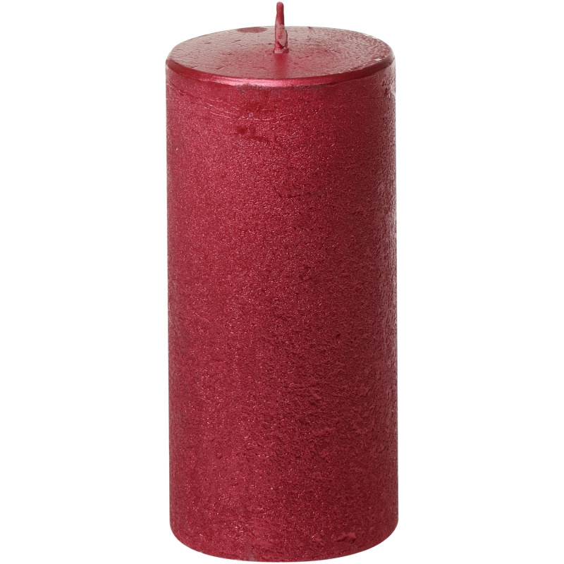 Steinhart Válcová svíčka rustikální lesklá rubínová pr. 58 x 120 mm