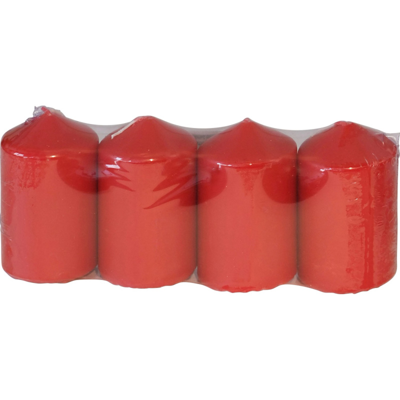 Balení svíček rubín 7,5 x 4,7 x 4,7 cm, 4 ks