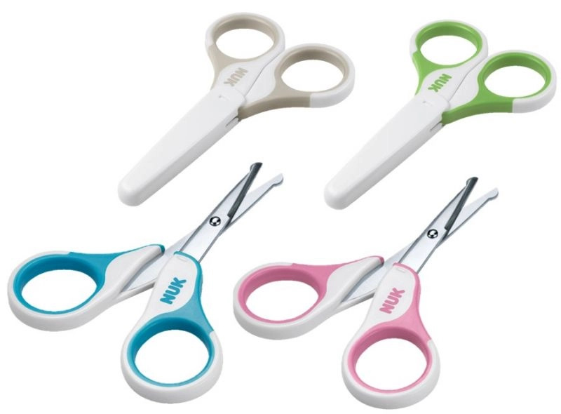 NUK Dětské zdravotní nůžky s krytem béžová