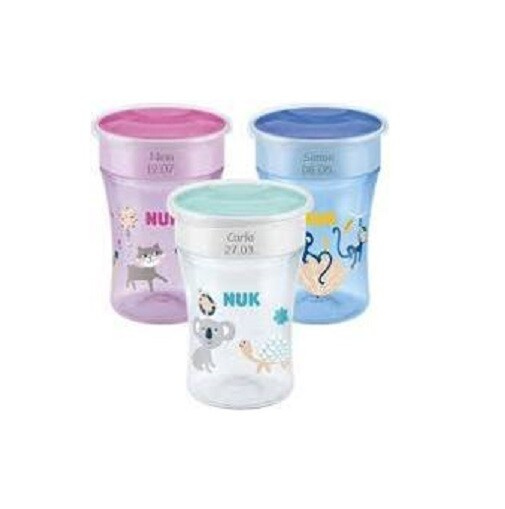 NUK hrnek Magic Cup s víčkem 230ml červená