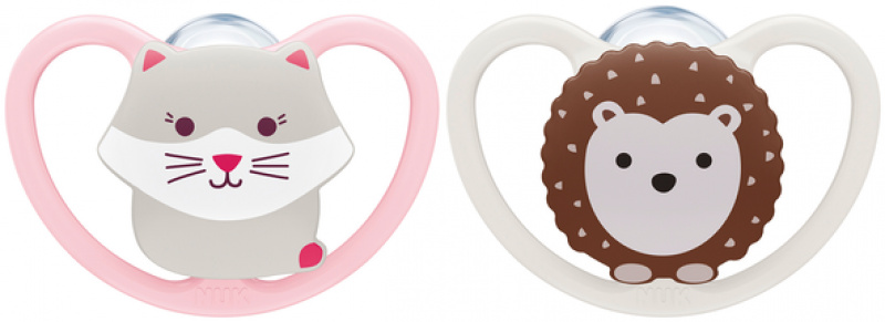 NUK Dudlík Space holka 0-6 měs. bílá