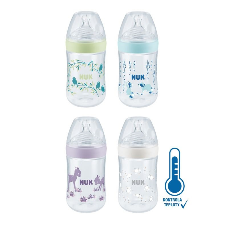 NUK Nature Sense láhev s kontrolou teploty 260ml 1 ks zelená