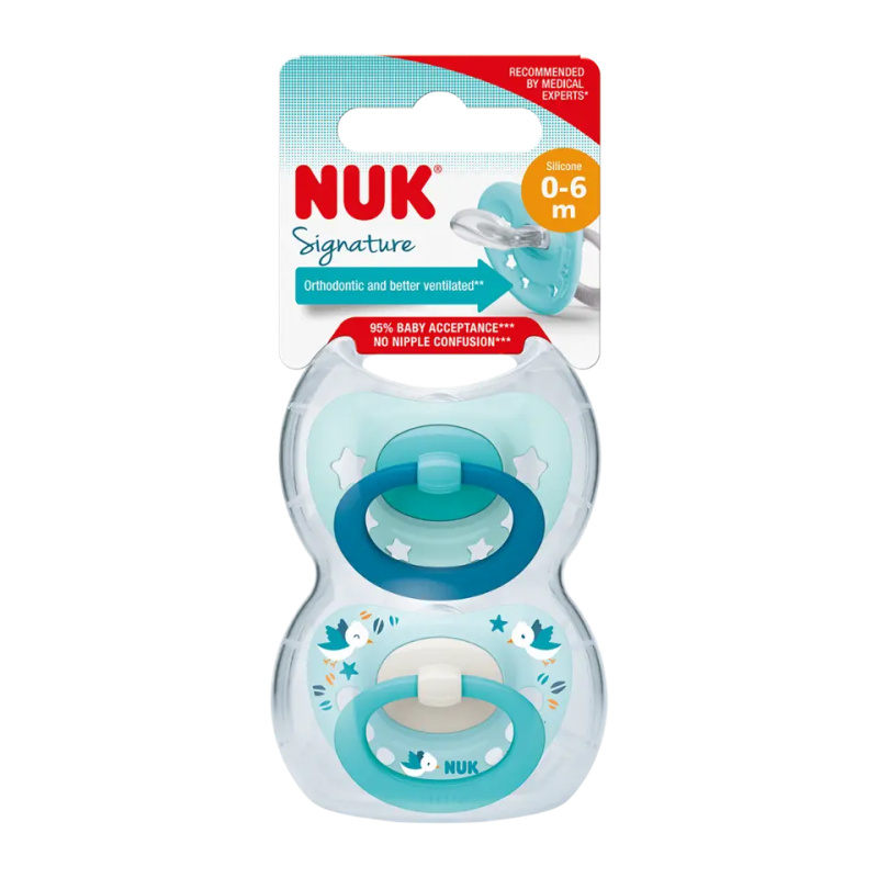 NUK Dudlík Signature (0-6 měs.) 2 ks pro holky