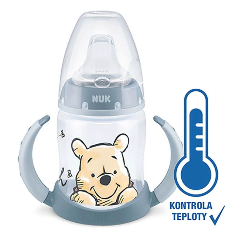 NUK láhev na učení  Medvídek Pú s kontrolou teploty 150ml