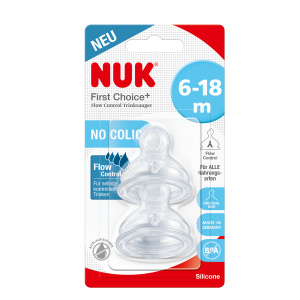NUK First Choice + Flow Control savička na láhev 6-18 m 2 ks