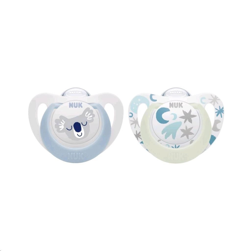 NUK Dudlík Star Den & Noc 0-6m box 2 ks