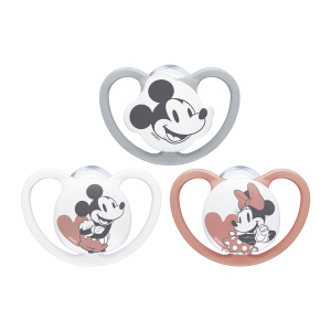 Nuk Space Disney Mickey dudlík 6–18 měsíců, šedý