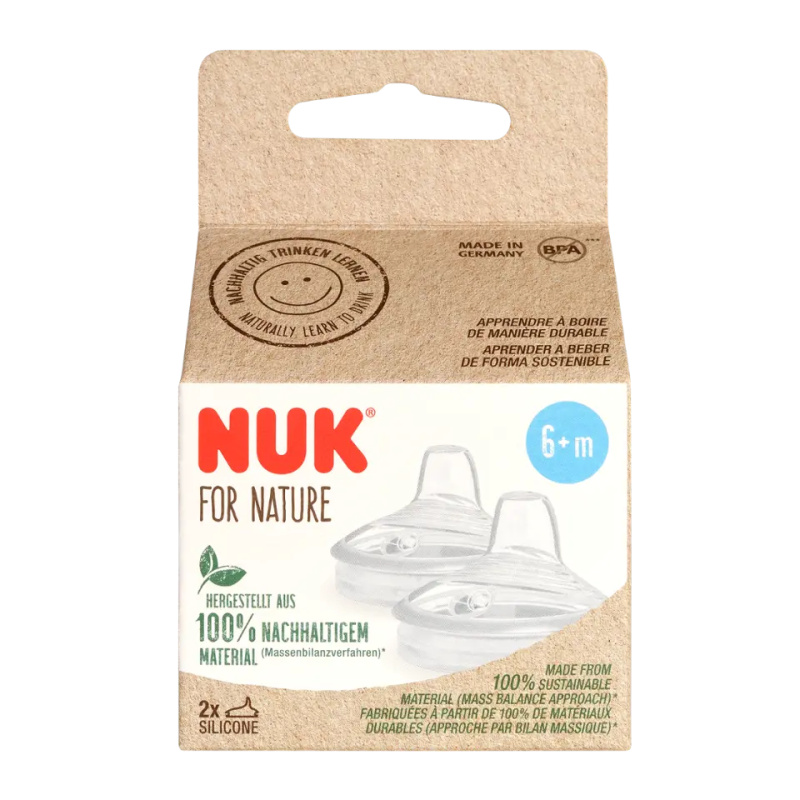 NUK  Udržitelné silikonové pítko 2 ks